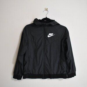 Nike Loose Fit Black Bomber Jacket Size Medium